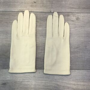 Miss Aris Soft Womens Cotton Wrist Gloves Off White Cream Size 6